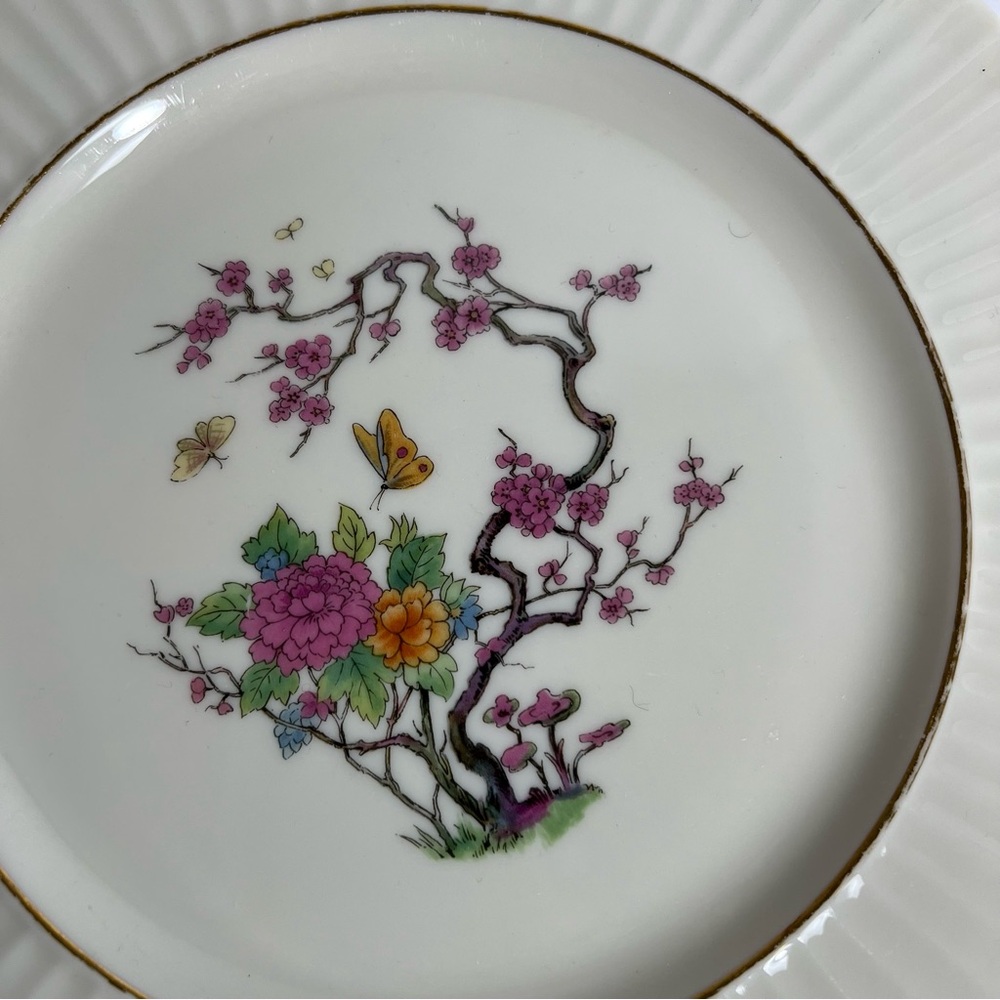 Lenox Trenton Special Plate USA Fluted Floral Gold Rim Blossom Ming Tree - Picture 3 of 16
